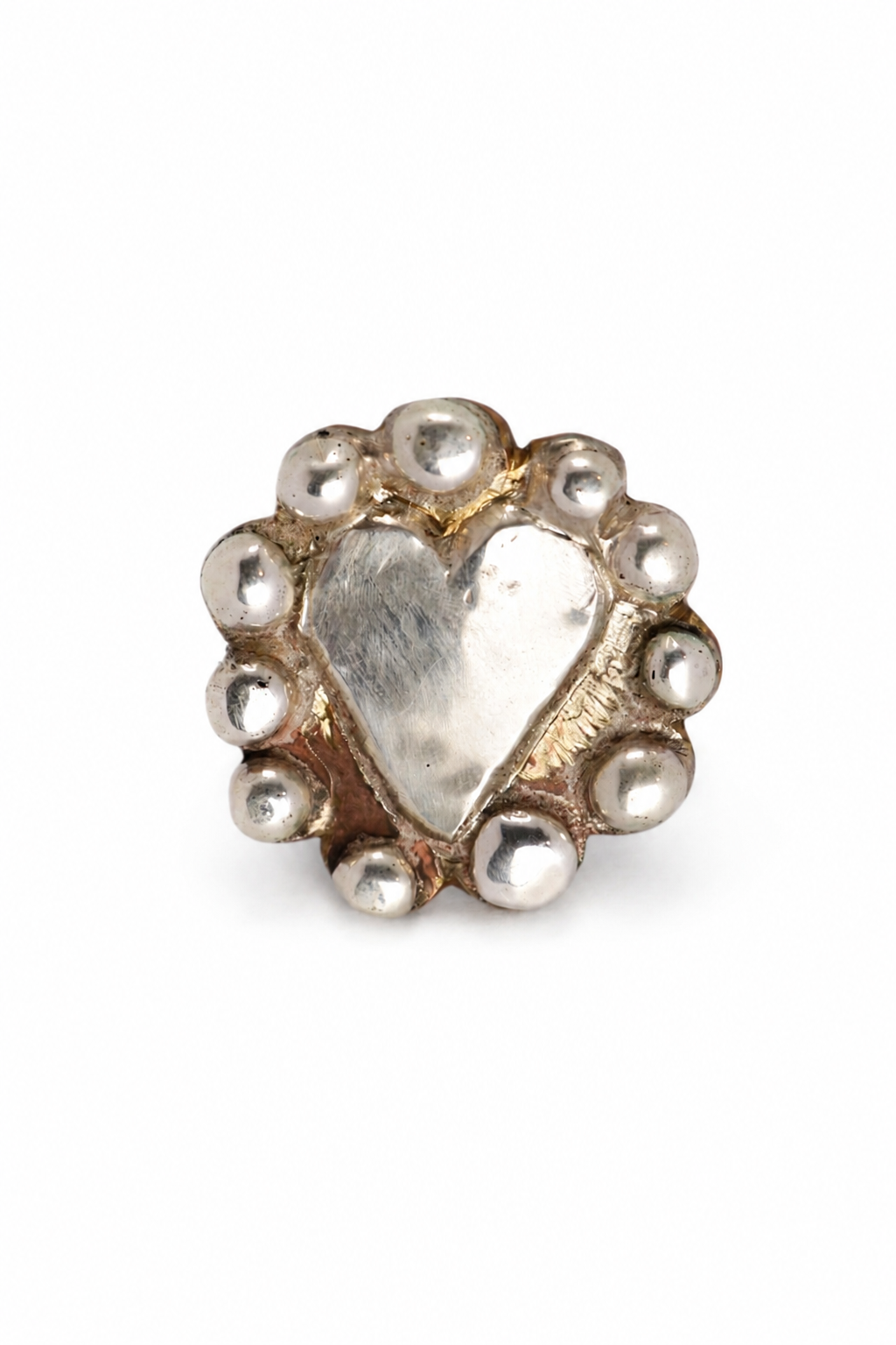 Cameo Ring Brass & Silver