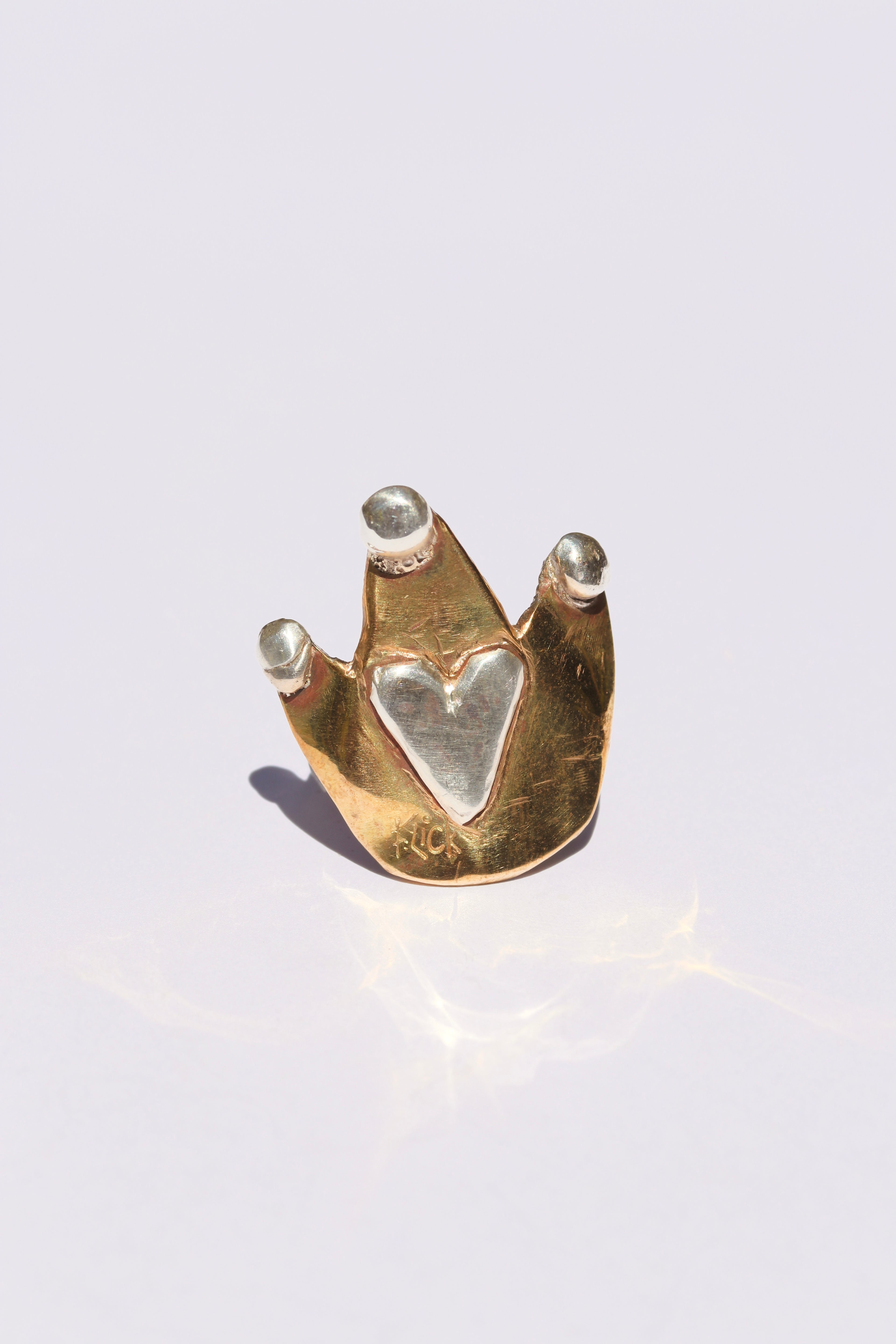 Be my king Brass and Silver ring