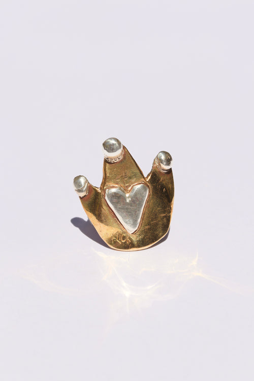 Be my king Brass and Silver ring