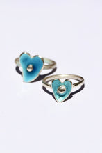 Load image into Gallery viewer, Heart Enamel Blue Ring