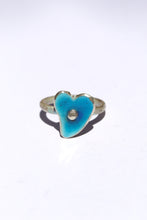 Load image into Gallery viewer, Heart Enamel Blue Ring