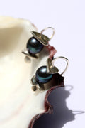 Oke Dokes Green Pearl and Silver Earrings