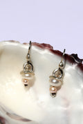 Silver, White and Pink Pearl Earrings