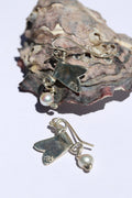 Flag Earrings with Pearl