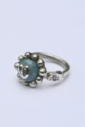 The Flower Ring in Silver and Blue Quartz