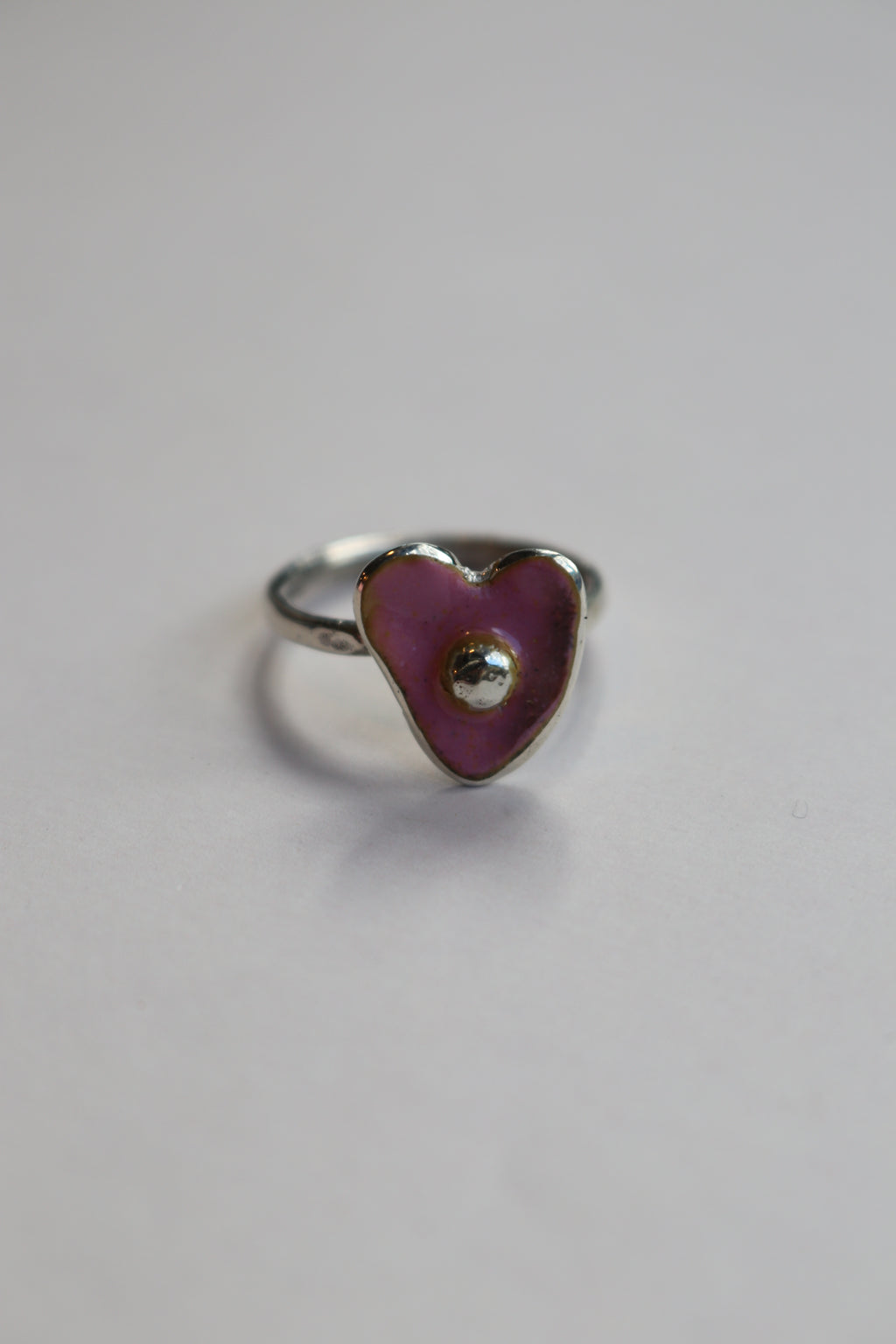 Heart Enamel Pink Ring