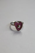 Heart Enamel Pink Ring