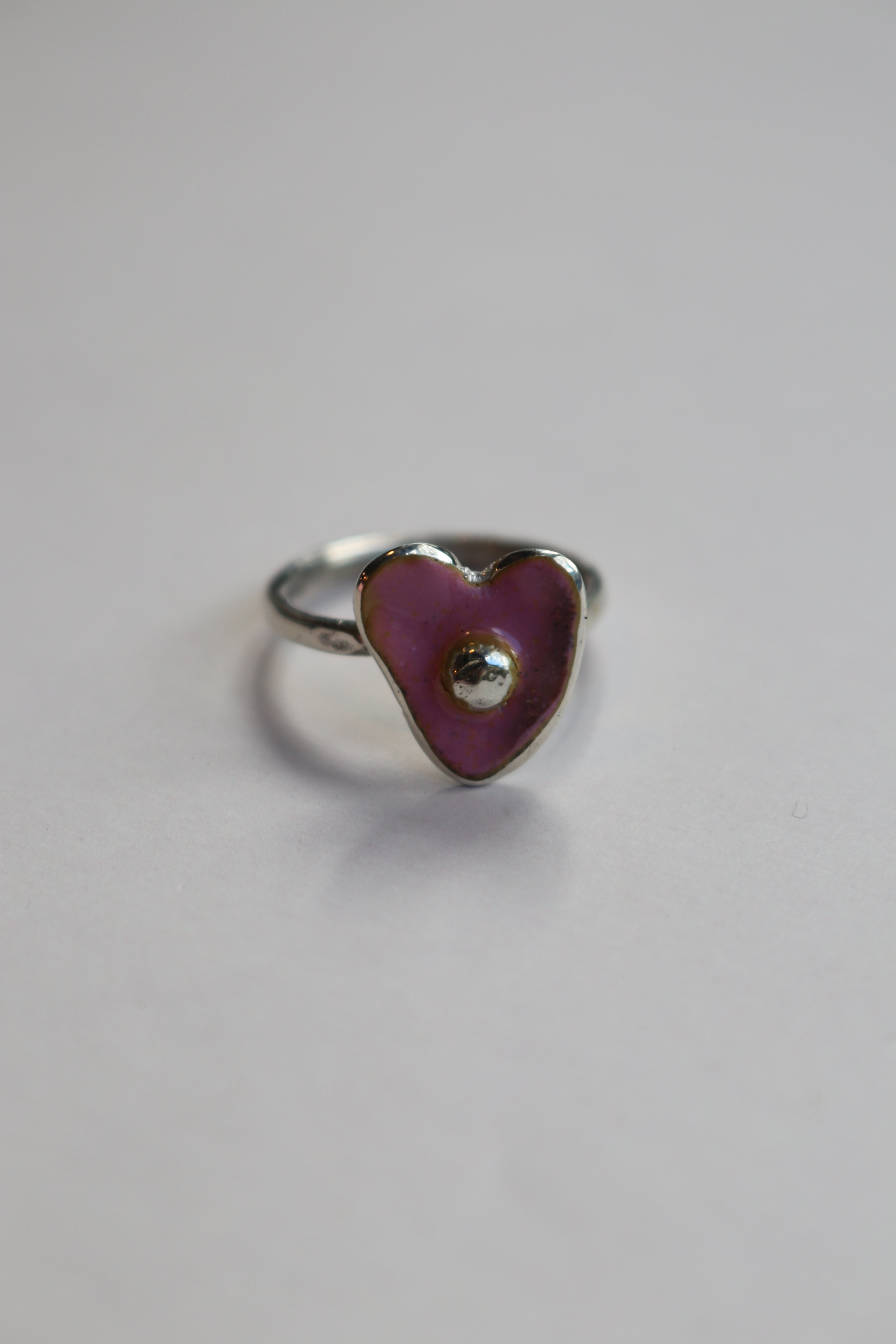 Heart Enamel Pink Ring