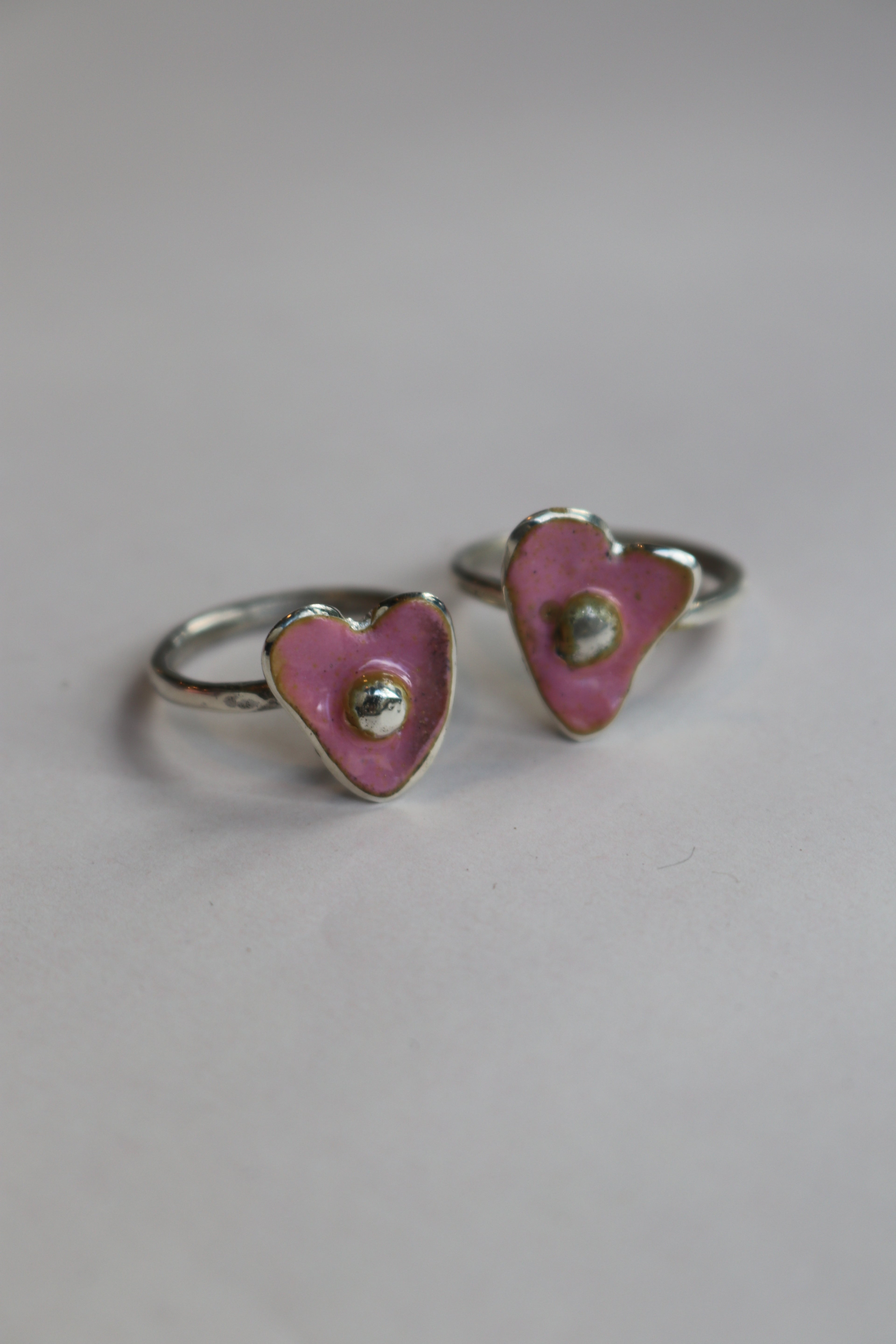 Heart Enamel Pink Ring