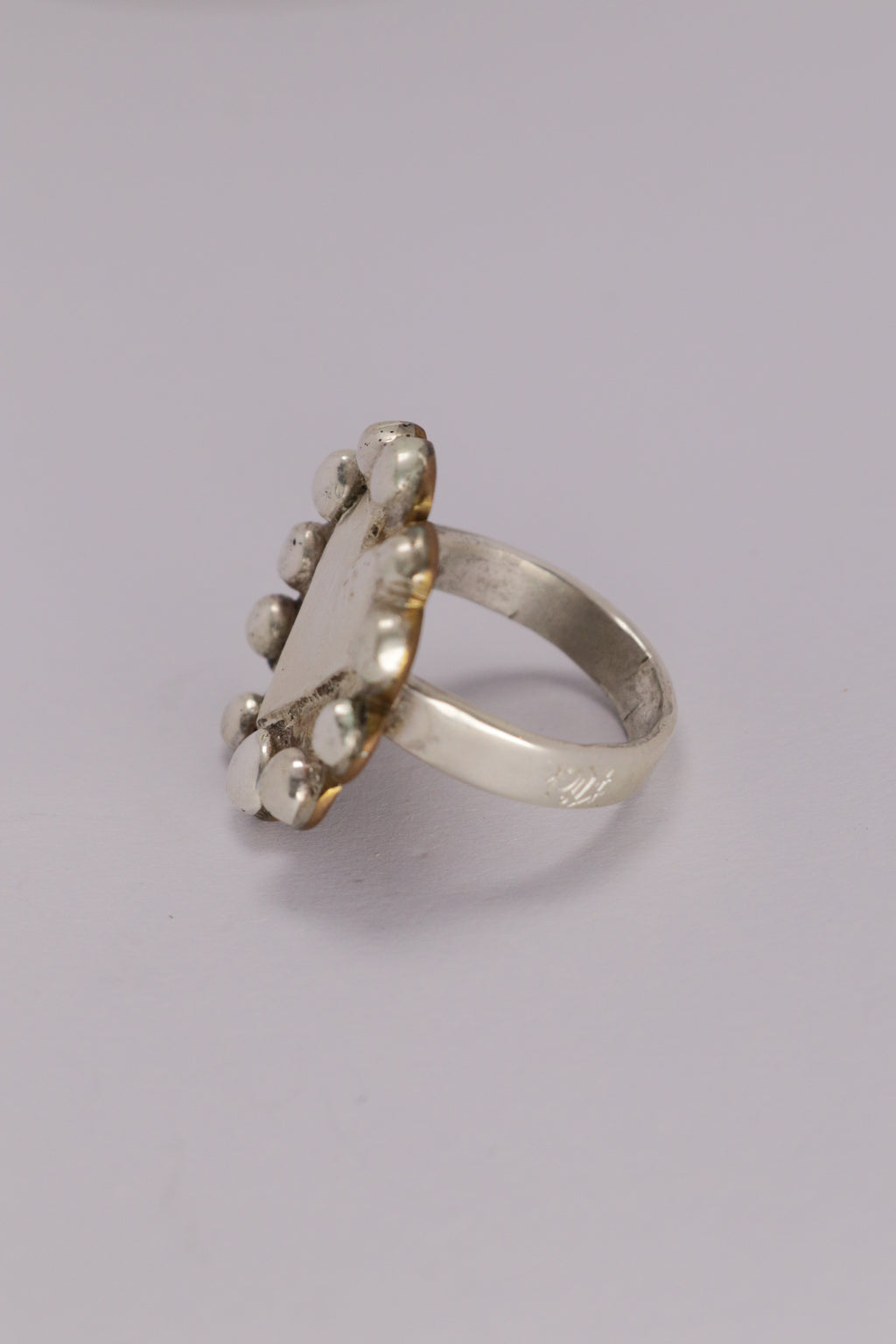 Cameo Ring Brass & Silver