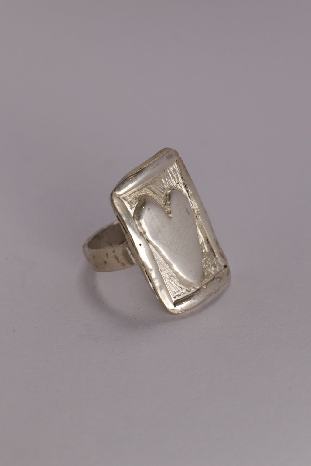 Postcard From The Heart silver ring