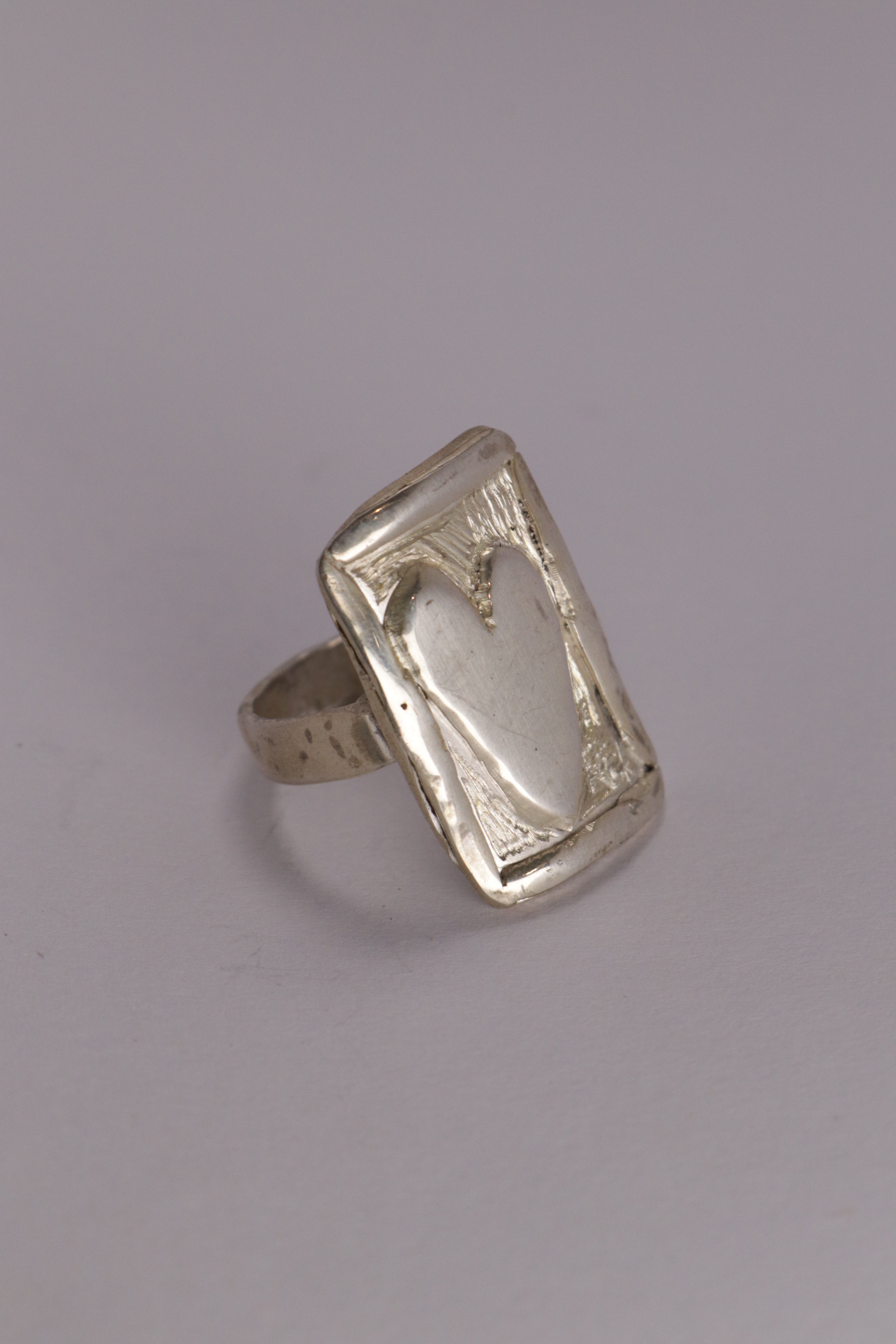 Postcard From The Heart silver ring