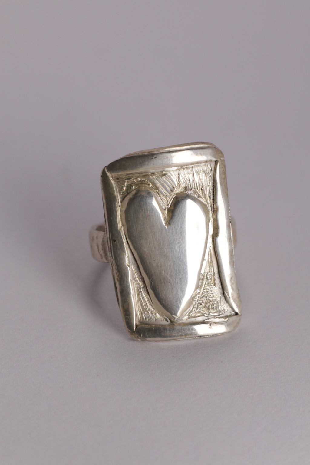Postcard From The Heart silver ring