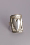 Postcard From The Heart silver ring
