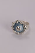 The Flower Ring in Silver and Blue Quartz