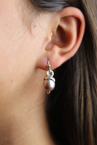 Pink Acorn, Pearl and Silver