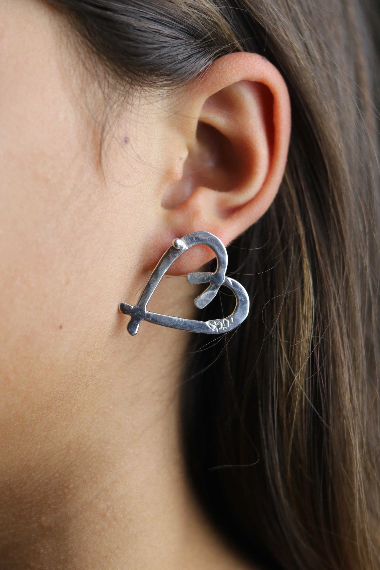 Cross Your Heart Stud Earrings