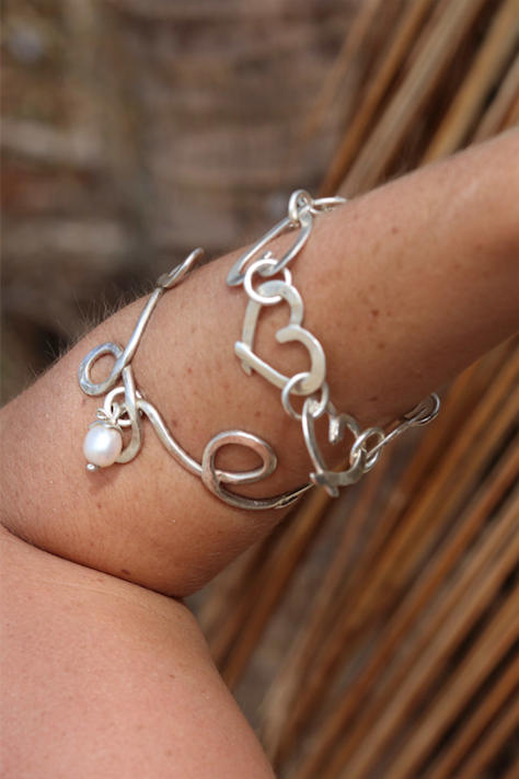 Silver Cross Your Heart Bracelet