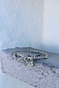 Flick Doodad Bangle, Silver & Brass