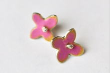 Load image into Gallery viewer, Daisy Enamel Stud Earrings, Pink