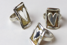 Load image into Gallery viewer, Postcard From The Heart Ring, Silver &amp; Brass