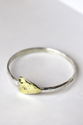 Silver Love on the Side with Brass Heart
