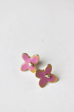 Load image into Gallery viewer, Daisy Enamel Stud Earrings, Pink
