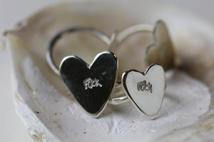 Sterling Silver Heart Ring Flick Pope