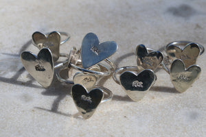 Sterling Silver Heart Ring Flick Pope