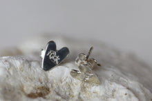 Load image into Gallery viewer, Flick Silver Heart Stud Earrings