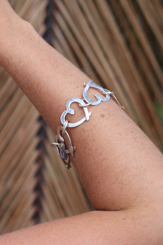 Silver Cross Your Heart Bracelet