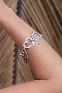Silver Cross Your Heart Bracelet