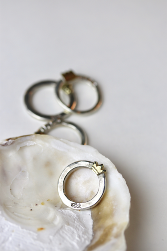 King Secret Agent Ring, Silver and Gold