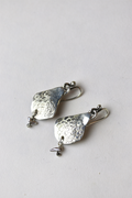Mermaid Scale Earrings with Seaweed Pearls