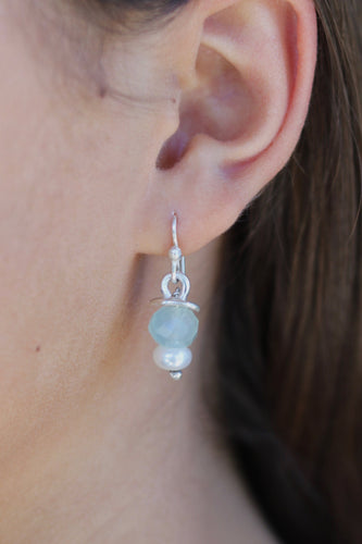 Aqua Chalcedony and Pearl