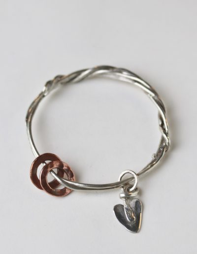 Silver princess bangle